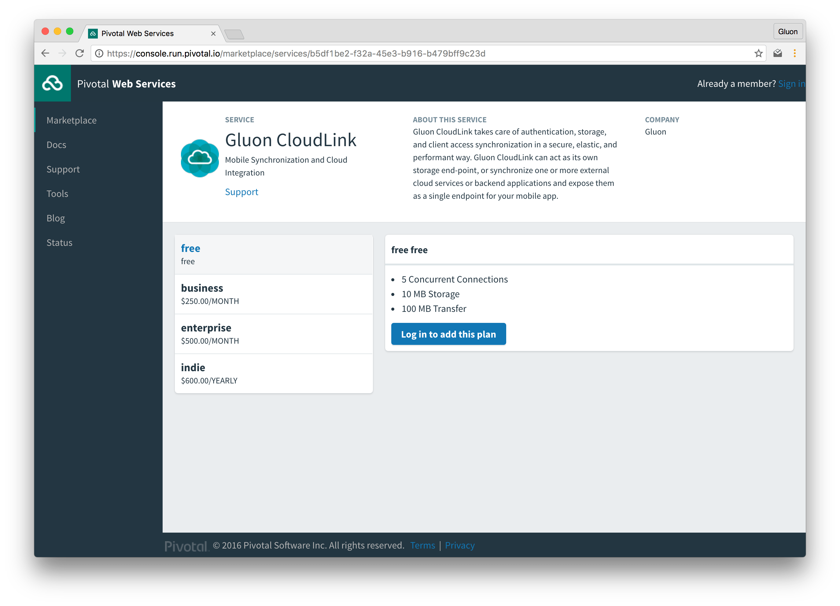 Gluon CloudLink Now Available For Pivotal Web Services Apps