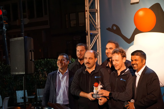Left to right: Georges Saab, Jonathan Giles, Eugene Ryzhikov, José Pereda, Johan Vos, and Sharat Chander.