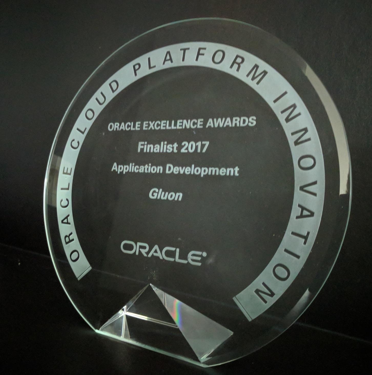 Gluon receives an Oracle Innovation Award