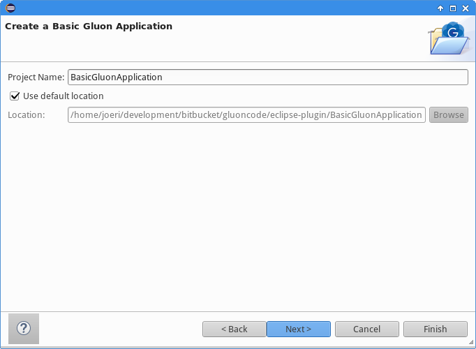 Choose project name and location