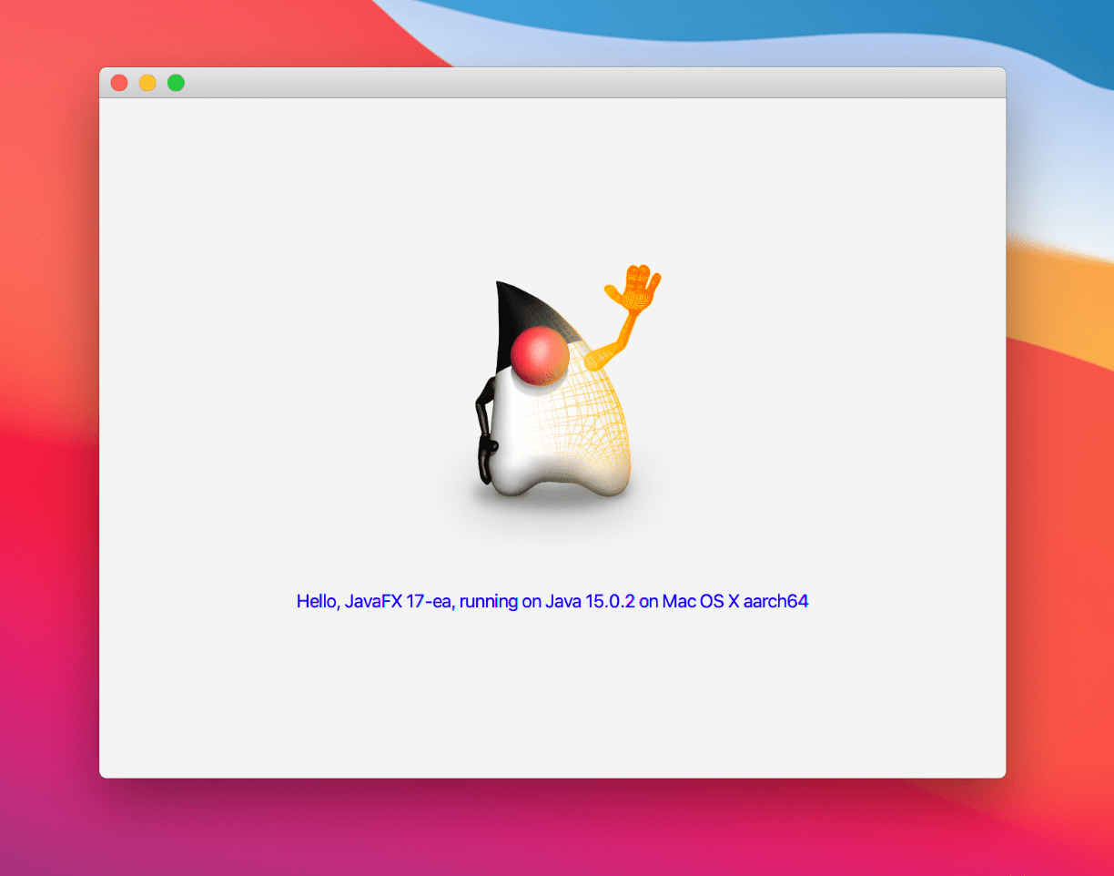 JavaFX for Apple M1